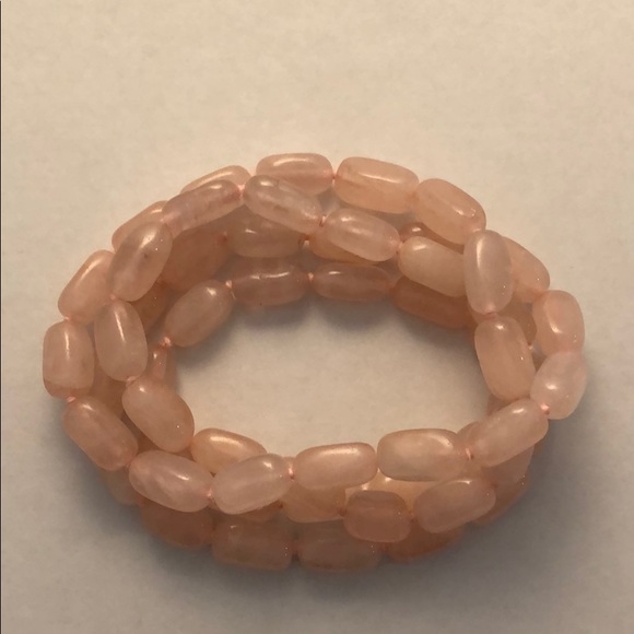 Rose quartz bead necklace - Picture 2 of 5